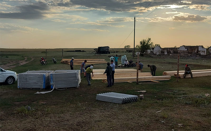 Помощь в ликвидации последствий урагана в Акмолинской области